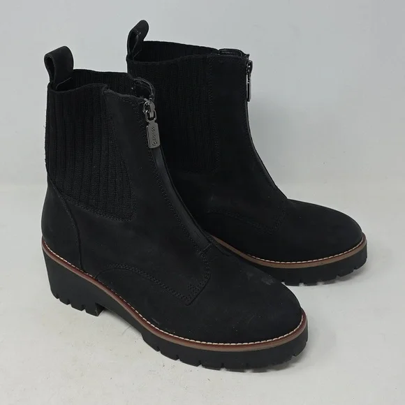 Blondo Demaria Black Ankle Boots with Chunky Heel Size 8 - Picture 3 of 6